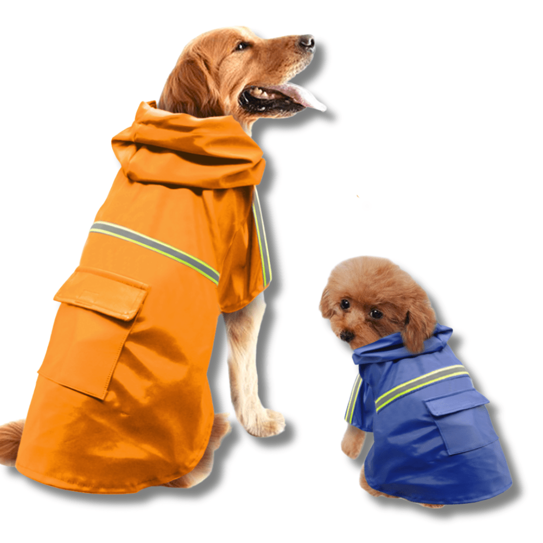 Dog Raincoat Waterproof Hooded Reflective Lightweight Rain Jacket Small Medium Large Dog Poncho Outdoor Walk Yellow Orange Blue Pink Green | Koossa