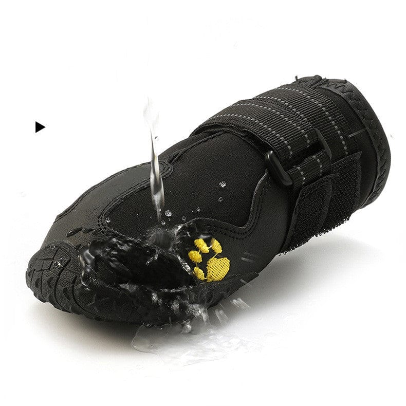 Dog Boots Waterproof PU Leather Rubber Sole Set of 4 Outdoor Paw Protector Dog Shoes Mud Snow Rain Hiking Small Medium Large | Koossa