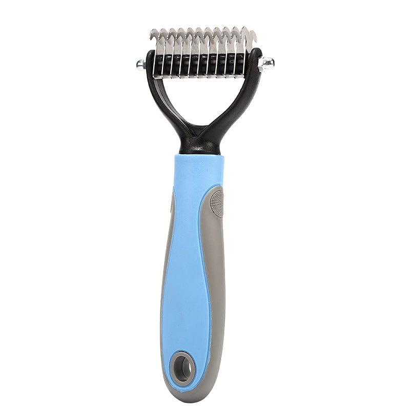 Pet Grooming Comb Dual Head Stainless Steel Deshedding Undercoat Rake Anti-Slip Cat Dog Dematting Brush Portable | Koossa