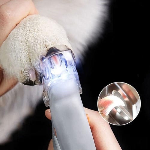 Pet Nail Clipper Stainless Steel LED Light Ergonomic Non-Slip Dog Cat Nail Scissors Claw Trimmer Quick Finder | Koossa
