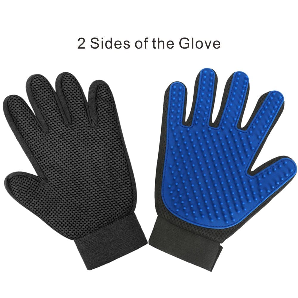 Pet Grooming Glove Silicone Bristles Adjustable Wrist Strap Deshedding Massage Cat Dog All Coat Types Washable | Koossa