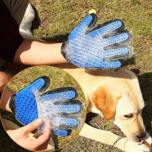 Pet Grooming Glove Silicone Bristles Adjustable Wrist Strap Deshedding Massage Cat Dog All Coat Types Washable | Koossa