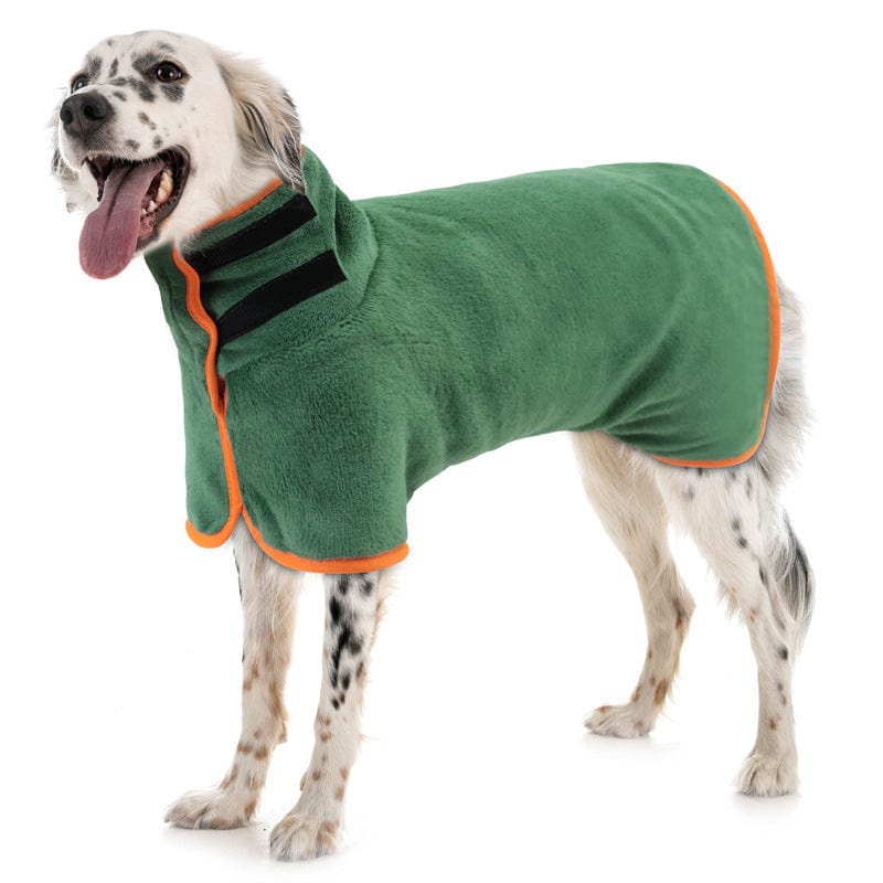 Dog Bath Towel Robe Microfibre Wrap XS–XL Velcro Fast-Dry Absorbent Bathrobe Post-Bath Drying Coat 6–90kg | Koossa