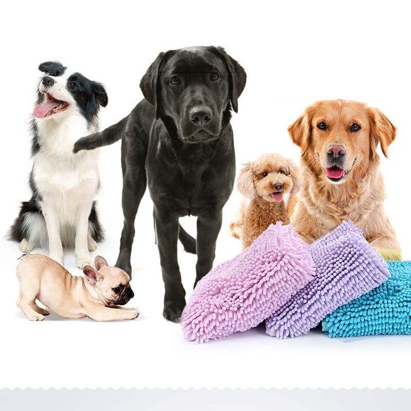 Dog Towel Microfibre Mitten Design Super Absorbent S M L Bath Drying Glove Pet Towel Machine Washable Mud Paw | Koossa