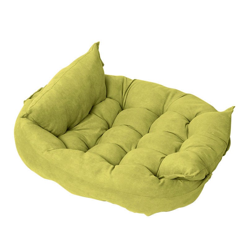 Dog Bed 3-in-1 Convertible Velvet Sofa Nest Mattress PP Cotton Luxury Dog Sofa Bed Headrest Small Medium Large Grey Pink Teal Navy Tan | Koossa