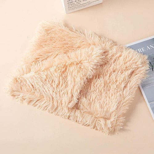 Pet Blanket Faux Fur Plush Soft Washable Dog Cat Blanket Calming Snuggle Throw Sofa Car Seat Furniture Cover Neutral | Koossa