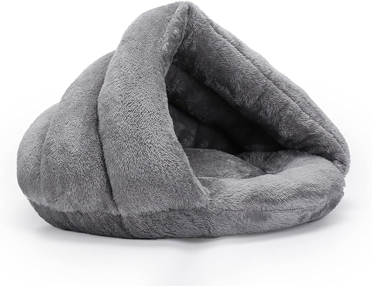 Cat Cave Bed Plush Velvet Enclosed Nest S M Padded Interior Kitten Hideout Washable Warm Indoor Cat Bed | Koossa