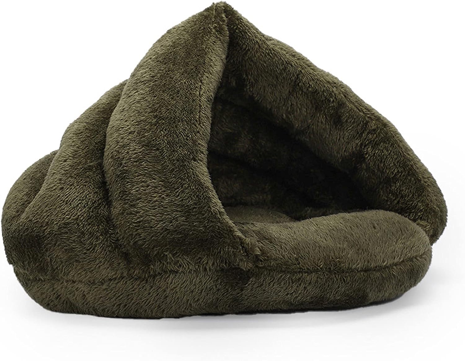 Cat Cave Bed Plush Velvet Enclosed Nest S M Padded Interior Kitten Hideout Washable Warm Indoor Cat Bed | Koossa