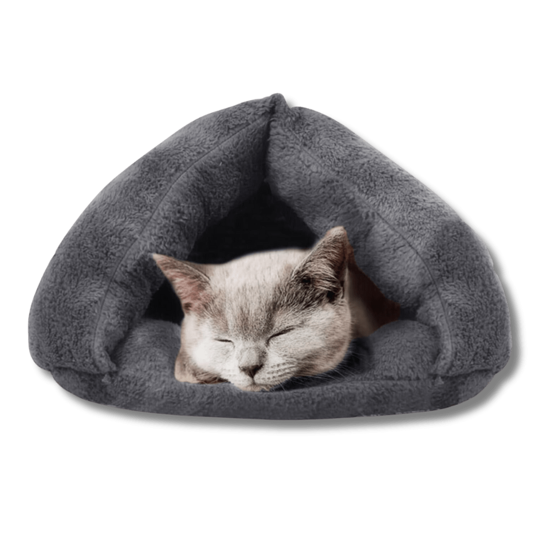 Cat Cave Bed Plush Velvet Enclosed Nest S M Padded Interior Kitten Hideout Washable Warm Indoor Cat Bed | Koossa