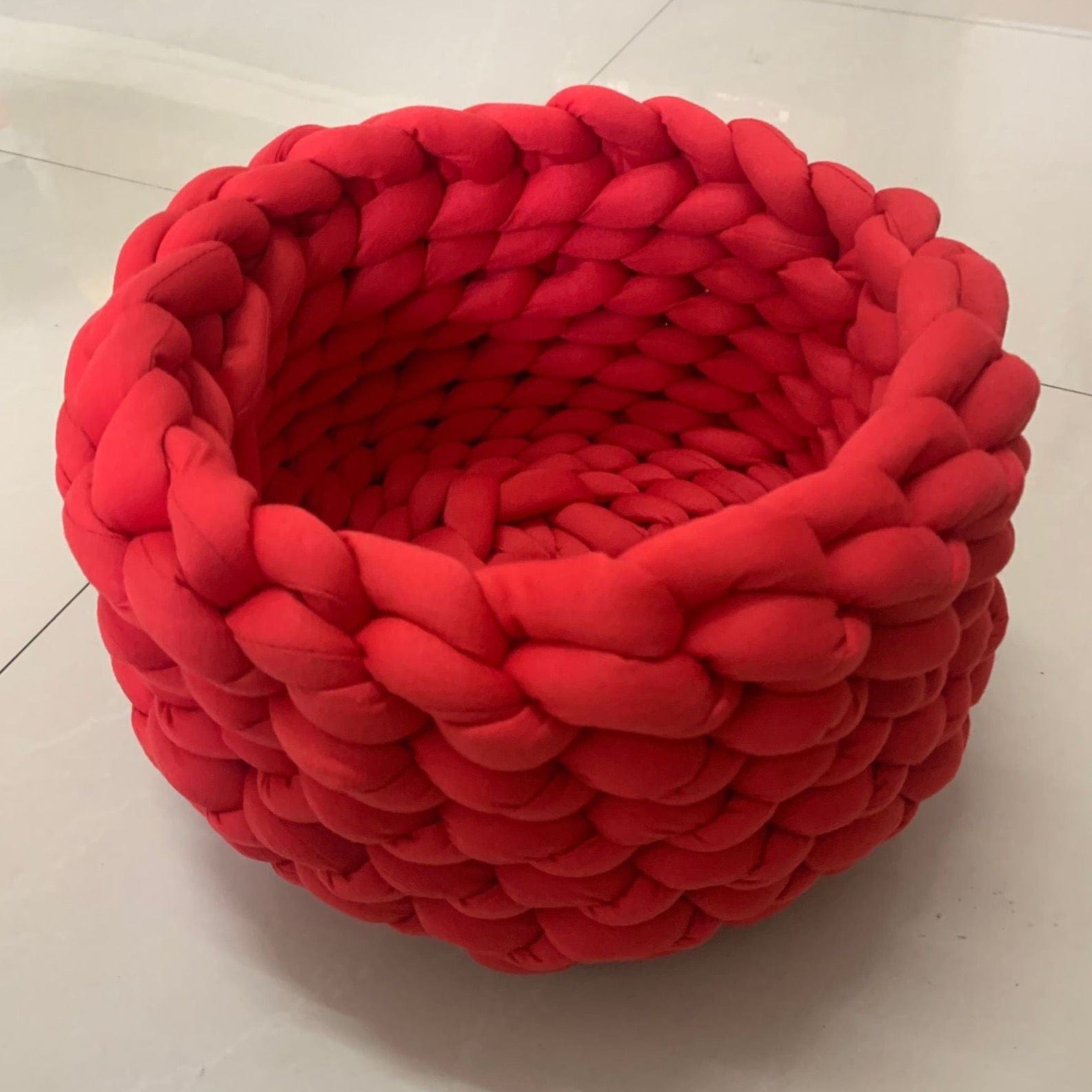 Cat Nest Bed Hand-Knitted Cotton Rope Woven S–XL Breathable Scratch-Resistant Washable Basket Cat Bed All Seasons | Koossa