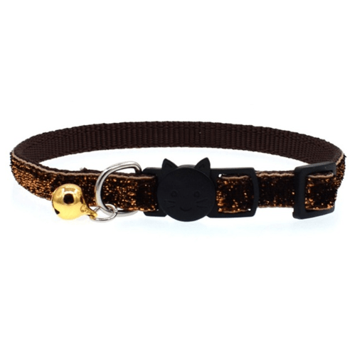 Cat Collar Glitter Adjustable 19–32cm Breakaway Bell Sparkle Safety Buckle Kitten Adult Indoor Outdoor Glamour | Koossa