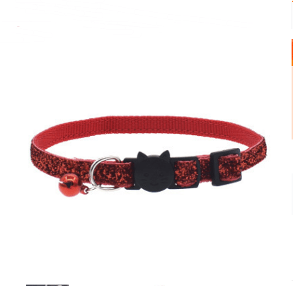 Cat Collar Glitter Adjustable 19–32cm Breakaway Bell Sparkle Safety Buckle Kitten Adult Indoor Outdoor Glamour | Koossa