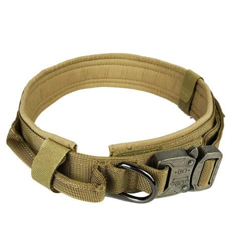 Tactical Dog Collar 1000D Nylon Padded Metal Buckle Control Handle M L XL Training Collar German Shepherd Large Dog | Koossa
