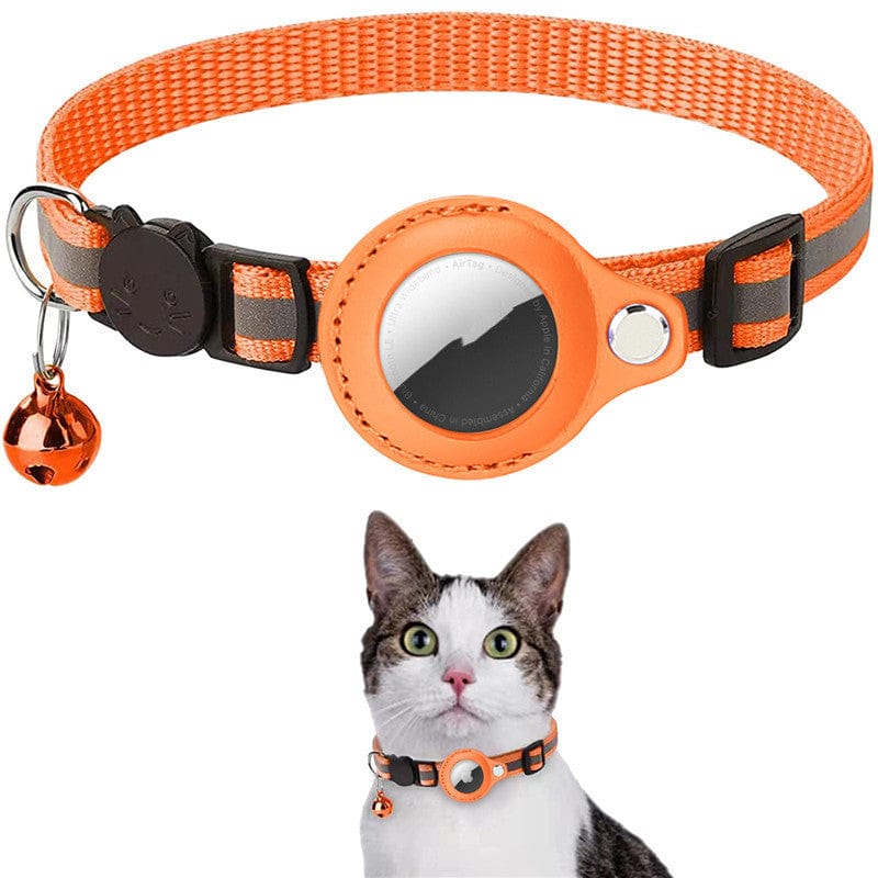 Pet AirTag Collar Nylon Ripstop Adjustable 22–35cm Reflective Breakaway Waterproof Cat Dog Tracking Collar Lightweight | Koossa