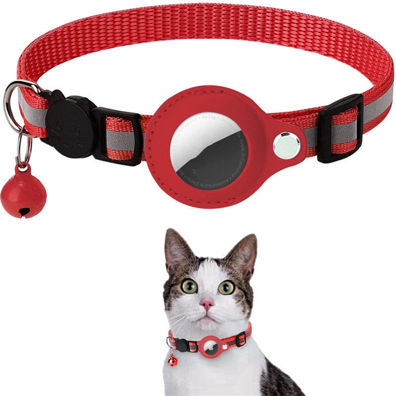 Pet AirTag Collar Nylon Ripstop Adjustable 22–35cm Reflective Breakaway Waterproof Cat Dog Tracking Collar Lightweight | Koossa