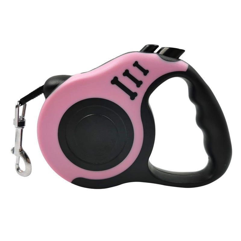 Retractable Dog Leash Nylon 3m ABS Auto-Lock 360° Swivel Tangle-Free Pause Release Button Walking Jogging Lead | Koossa