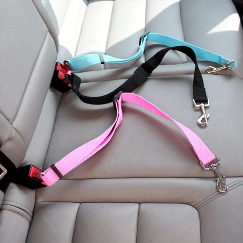 Dog Car Seat Belt Nylon Adjustable 45–76cm Zinc Alloy Swivel Clip Harness Attachment Safety Travel Lead Cat Dog | Koossa