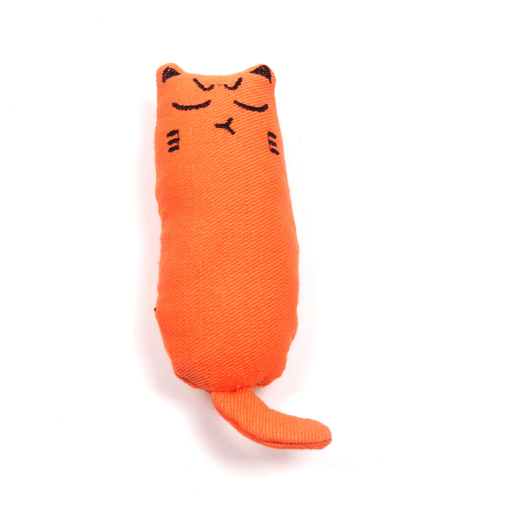 Cat Catnip Toy Plush Burlap 15cm Kitten Cuddle Kicker Bite Chew Teeth Grinding Indoor Play Toy Multiple Colours | Koossa