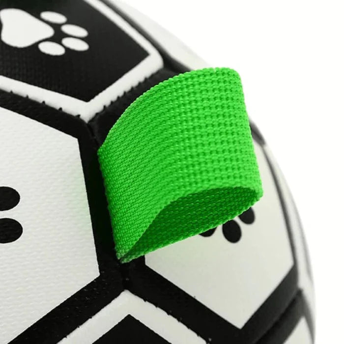 Dog Football Floating Nylon Grab Tabs Inflatable Paw Print Pool Beach Lake Fetch Toy Interactive Outdoor Dog Ball | Koossa