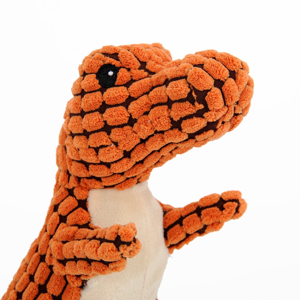 Dog Squeaky Dinosaur Toy Corduroy Plush Non-Toxic Chew Fetch Indoor Dino Dog Toy Small Medium Large Multiple Colours | Koossa