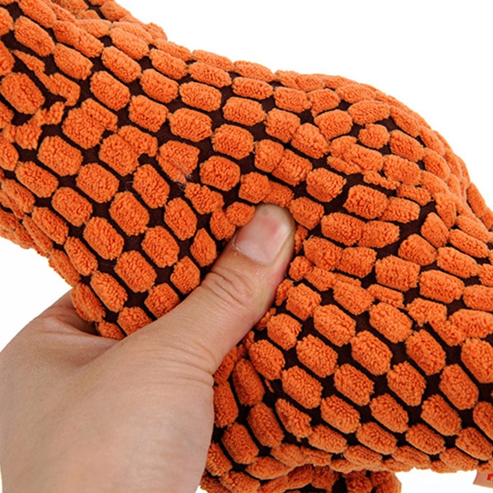Dog Squeaky Dinosaur Toy Corduroy Plush Non-Toxic Chew Fetch Indoor Dino Dog Toy Small Medium Large Multiple Colours | Koossa