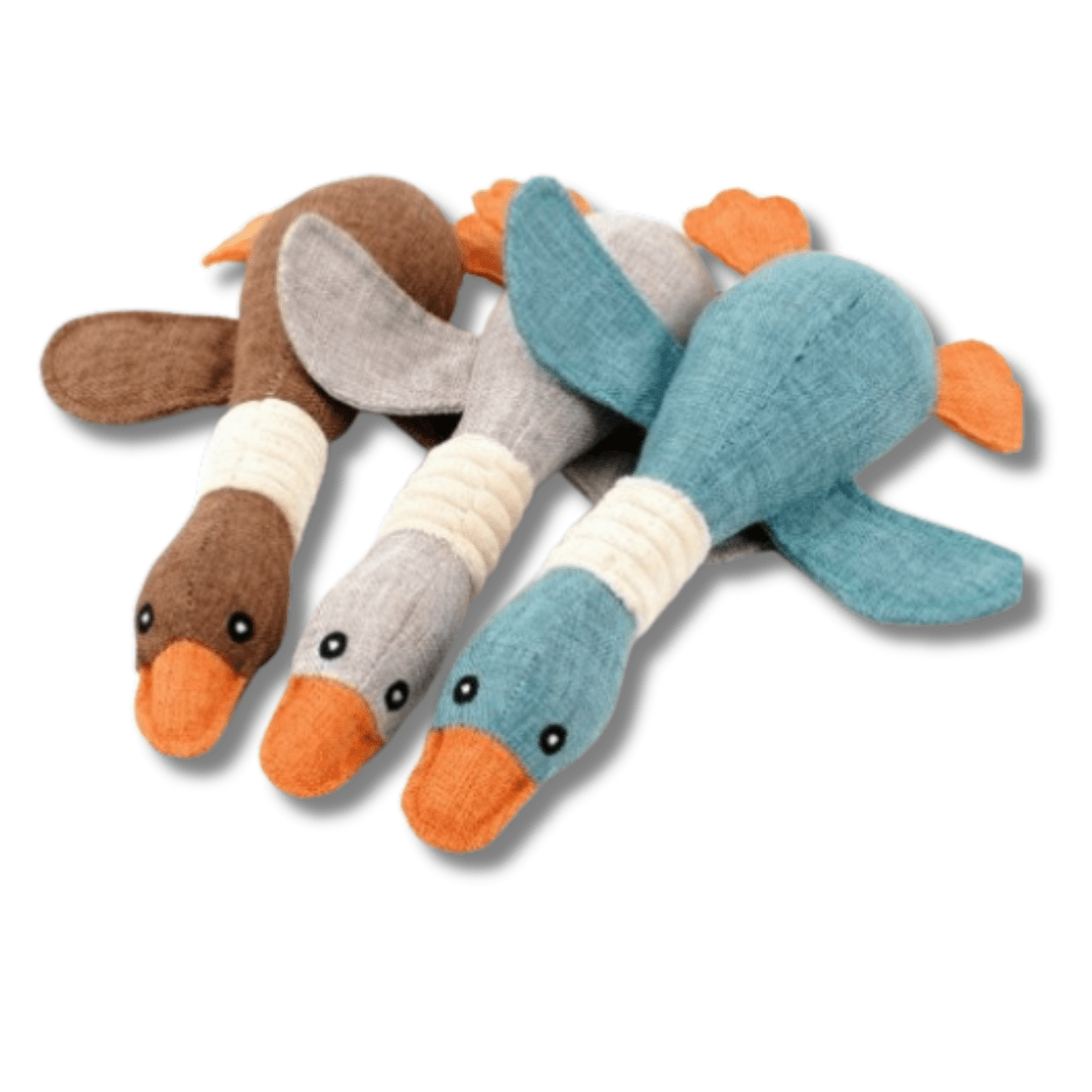 Dog Plush Duck Toy Squeaky Bite-Resistant Fabric 32cm Crinkle Neck Duck Dog Toy Small Medium Large Indoor Play | Koossa