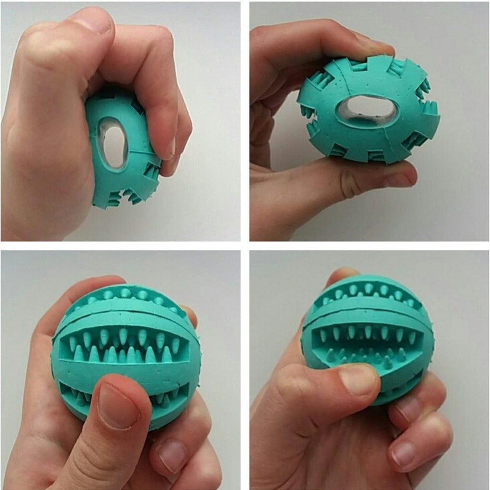 Dog Treat Dispensing Ball Rubber 7cm Non-Toxic Slow Feeder Interactive Puzzle Toy Mental Stimulation Teeth Cleaning | Koossa