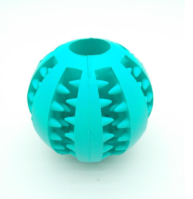 Dog Treat Dispensing Ball Rubber 7cm Non-Toxic Slow Feeder Interactive Puzzle Toy Mental Stimulation Teeth Cleaning | Koossa