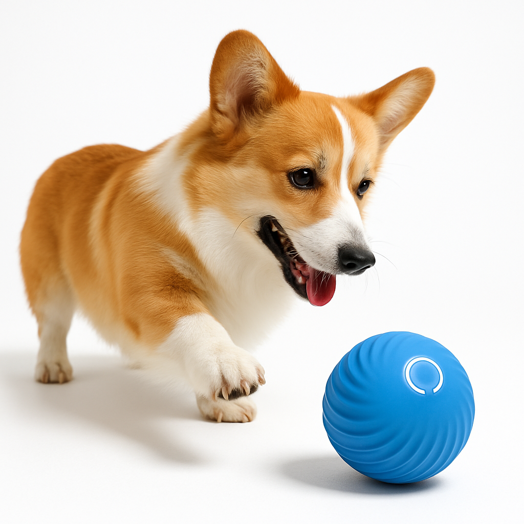 Dog Interactive Ball Electric Self-Moving 5.2cm TPU BPA-Free USB-C Rechargeable Smart Sensor Obstacle Dodge 2 Modes | Koossa