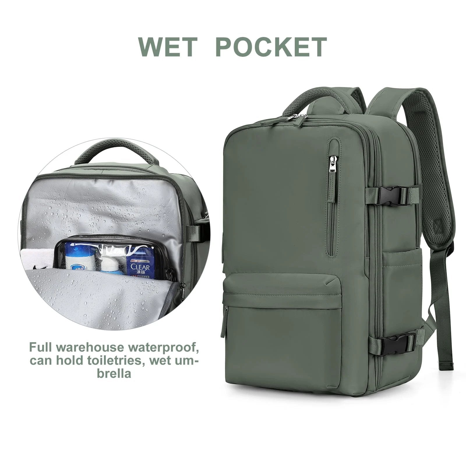 Women's 35L Travel Backpack — Waterproof Hiking Rucksack for Weekends, Commuting & Outdoor Adventures | Koossa