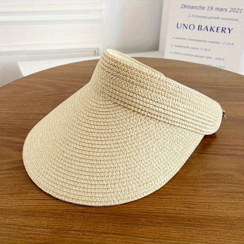 Women's Wide Brim Foldable Sun Visor – UV Protection Summer Hat for Beach & Garden | Koossa