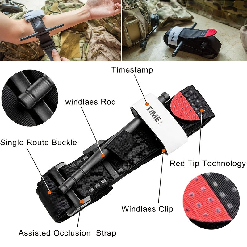 Emergency First Aid Kit with Tourniquet, Compact Trauma Bag for Camping, Hiking, Hunting, Survival & Car Emergency Supplies | Lonoma