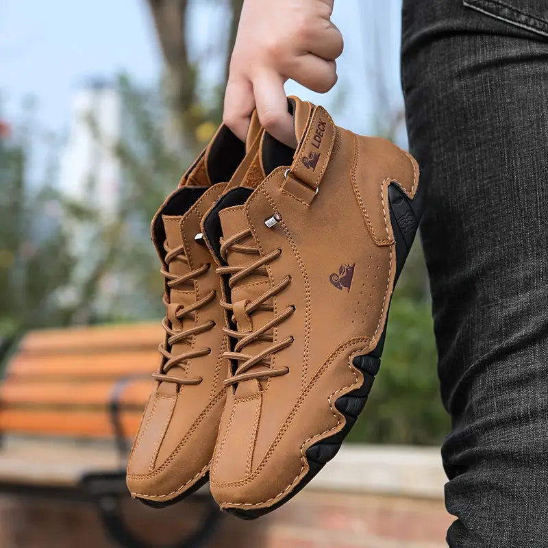 Men's Waterproof High-Top Boots — Elastic Slip-On Chelsea Boots for Outdoor & Casual Wear | Koossa