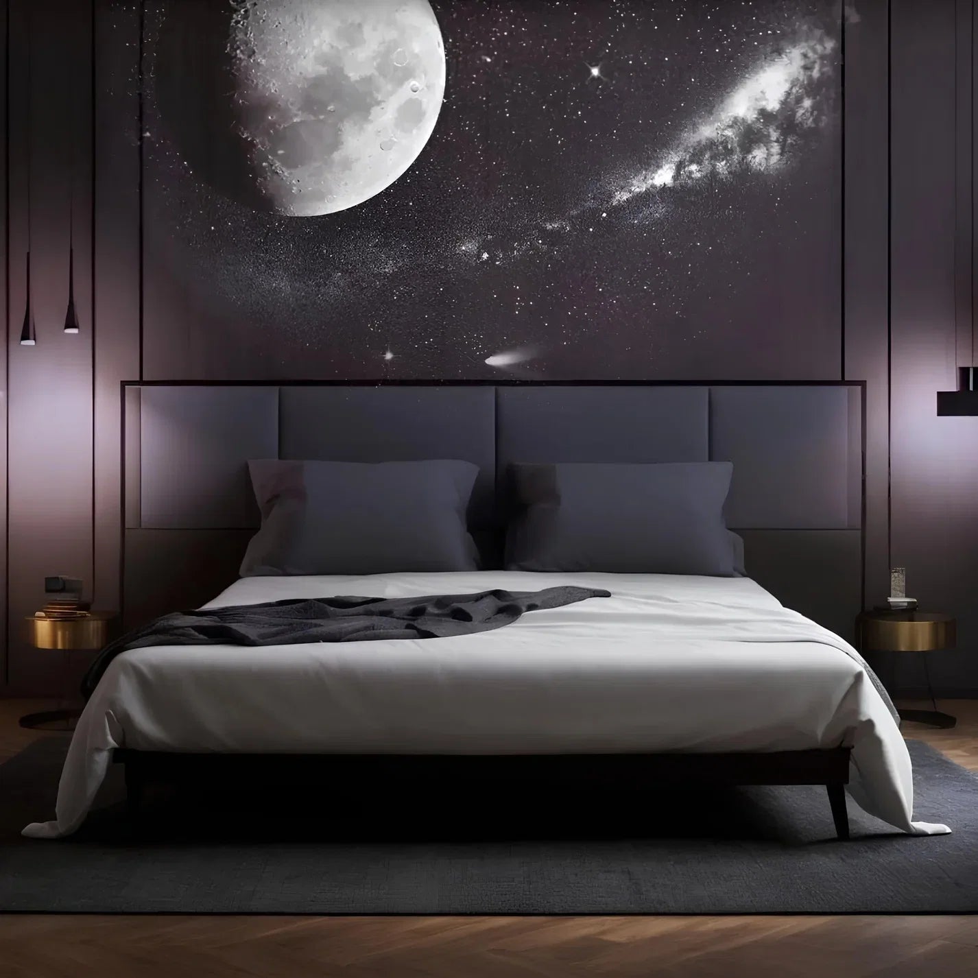 Projecteur ciel étoilé avec 12 scènes cosmos modulables pour chambre enfant ambiance nocturne effet galaxie | Koossa