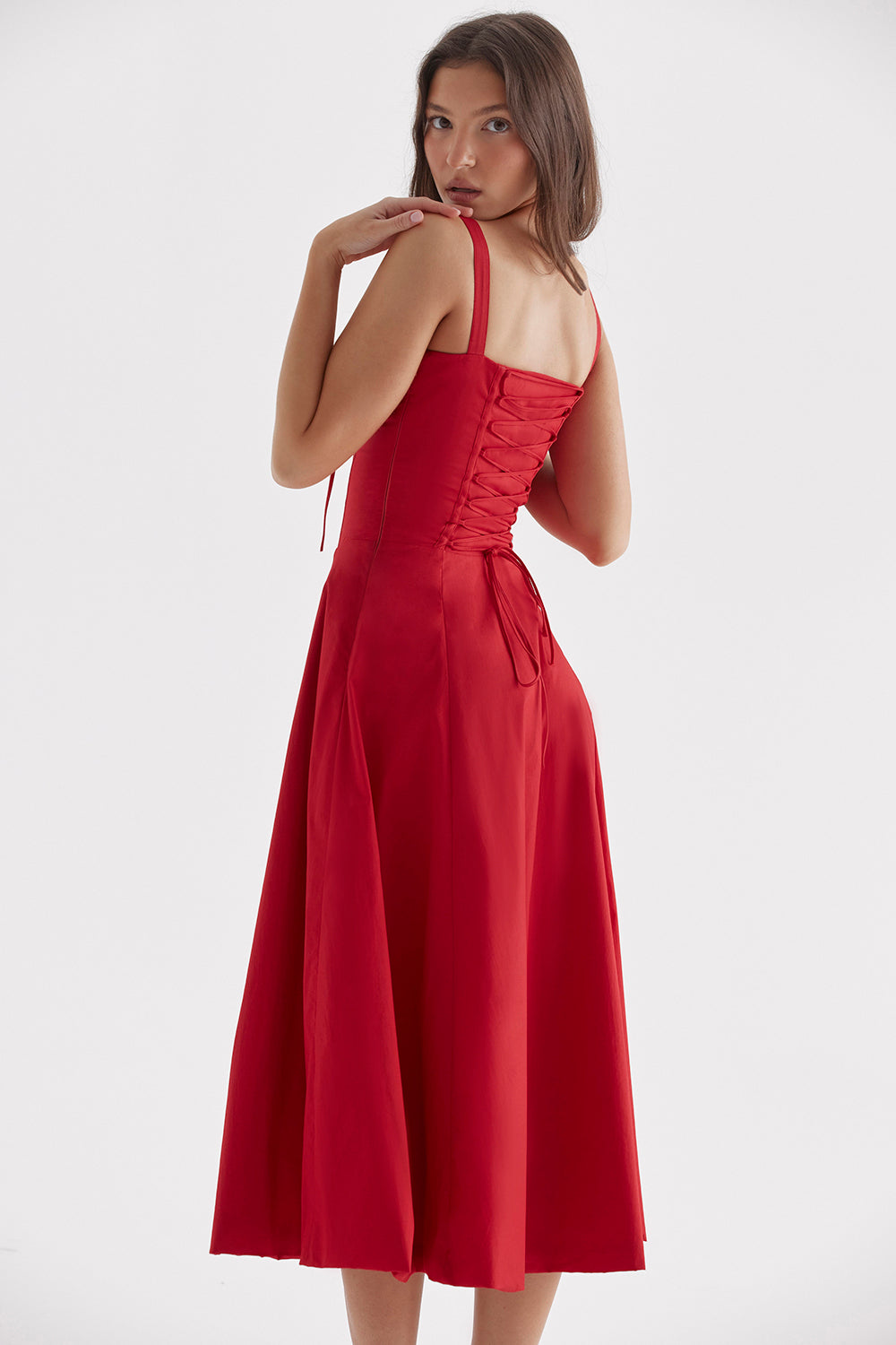 Women's Floral Print Strapless Midi Dress — Elegant Summer Dress for Garden Parties & Special Occasions | Koossa
