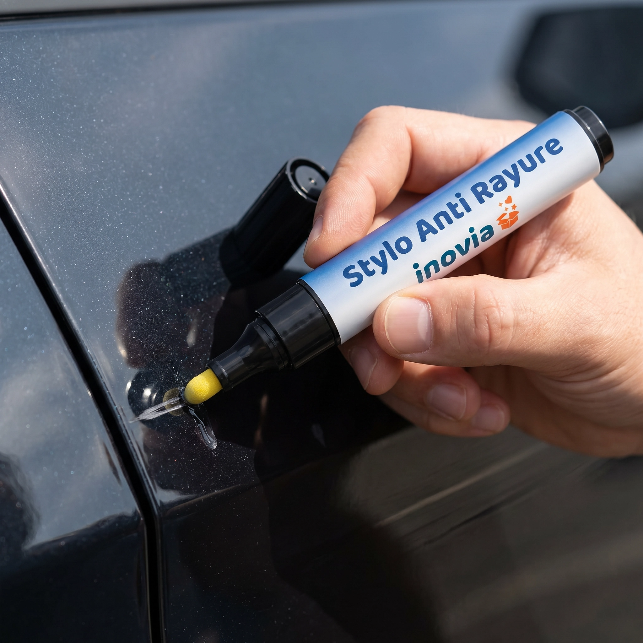 Stylo réparateur de peinture automobile universel pour retouche carrosserie rayée éclats vernis finition | Koossa