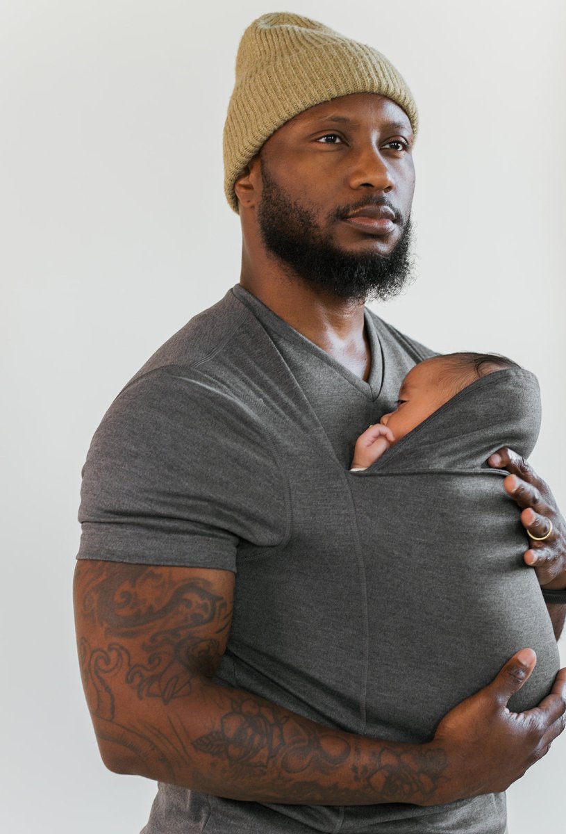 Hands-Free Baby Carrier Shirt for Moms & Dads, Soft Cotton Kangaroo Tee with Front Pouch, Newborn Skin-to-Skin Bonding Top | Lonoma