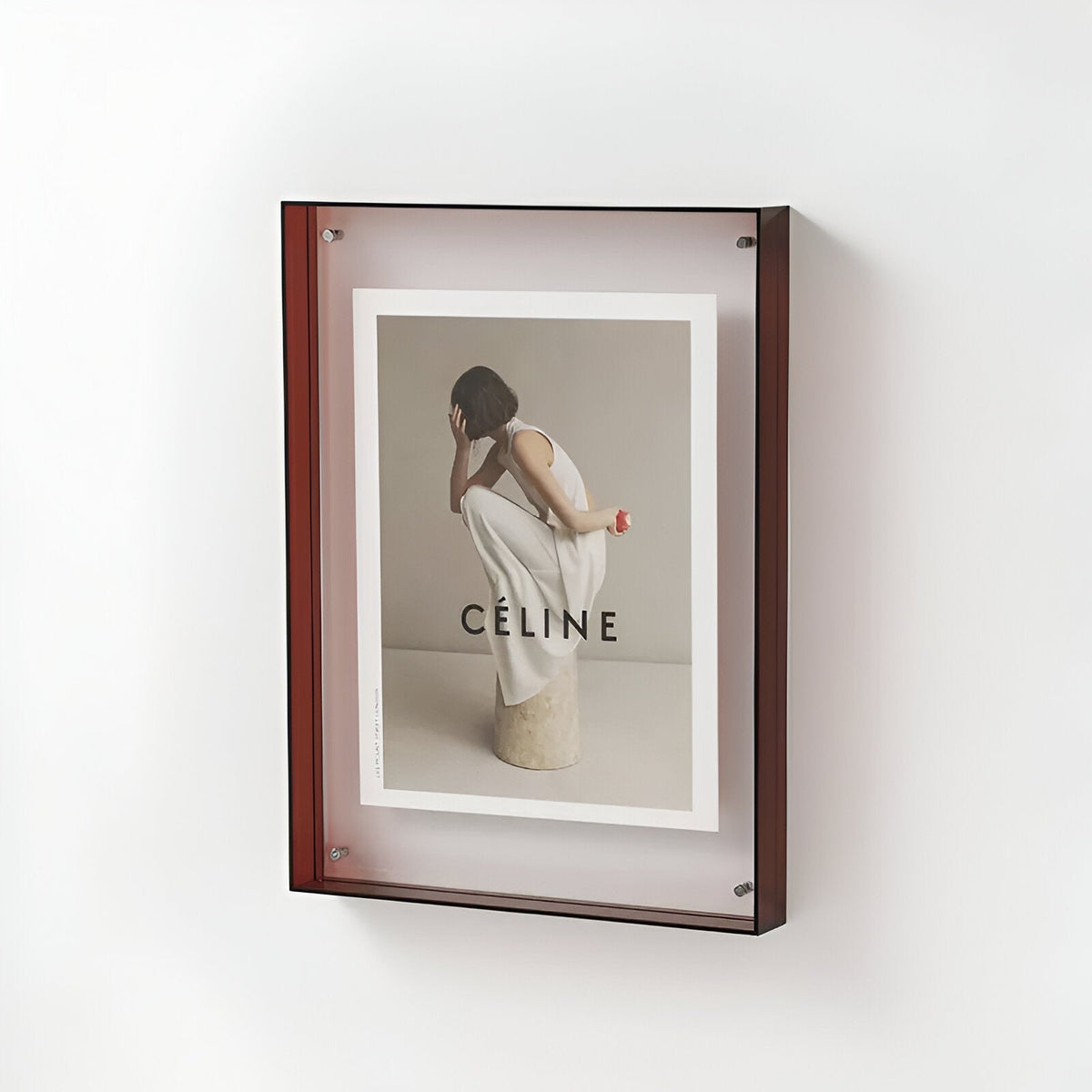 Clear Acrylic Picture Frame Freestanding or Wall Mount A4 A5 Modern Minimalist Display for Photos Prints | Lonoma