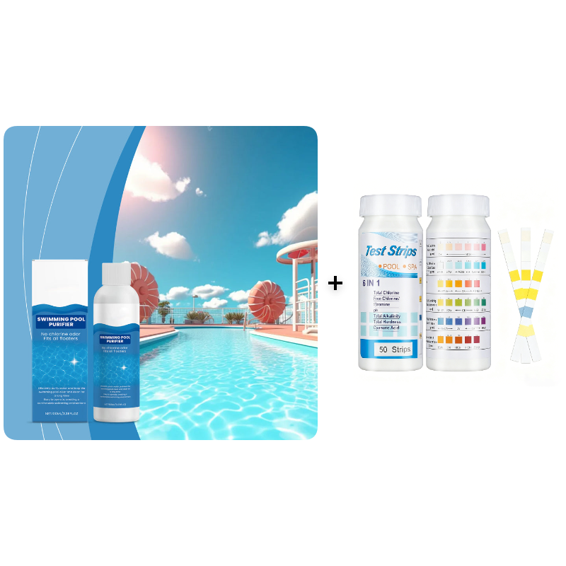 Solution d'Entretien Piscine 100 ml Sans Chlore Eau Limpide Anti-Algues Spa Jacuzzi Bassin Gonflable Hygiène | Koossa