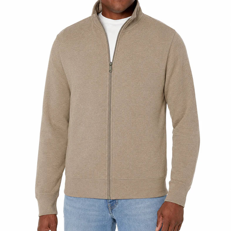 Men's Full-Zip Track Sweatshirt in Eight Colours with Standing Collar and Side Pockets for Casual Layering and Weekend Wear | Koossa