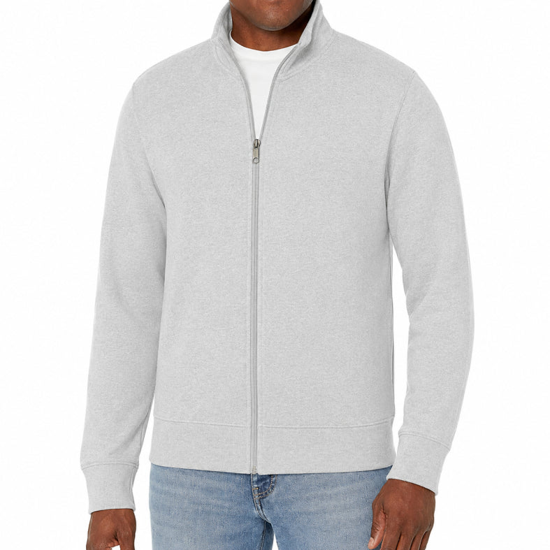 Men's Full-Zip Track Sweatshirt in Eight Colours with Standing Collar and Side Pockets for Casual Layering and Weekend Wear | Koossa