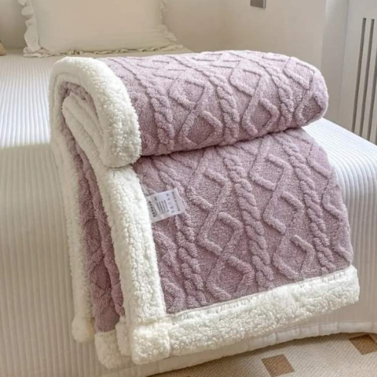 Couverture lestée sherpa 150 × 200 cm gris douceur chaleur apaisante confort optimal détente sommeil réparateur | Koossa