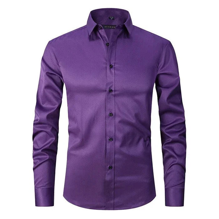 Men's Button-Down Long-Sleeved Shirt — Slim-Fit Smart-Casual Shirt for Office & Weekend Wear | Koossa