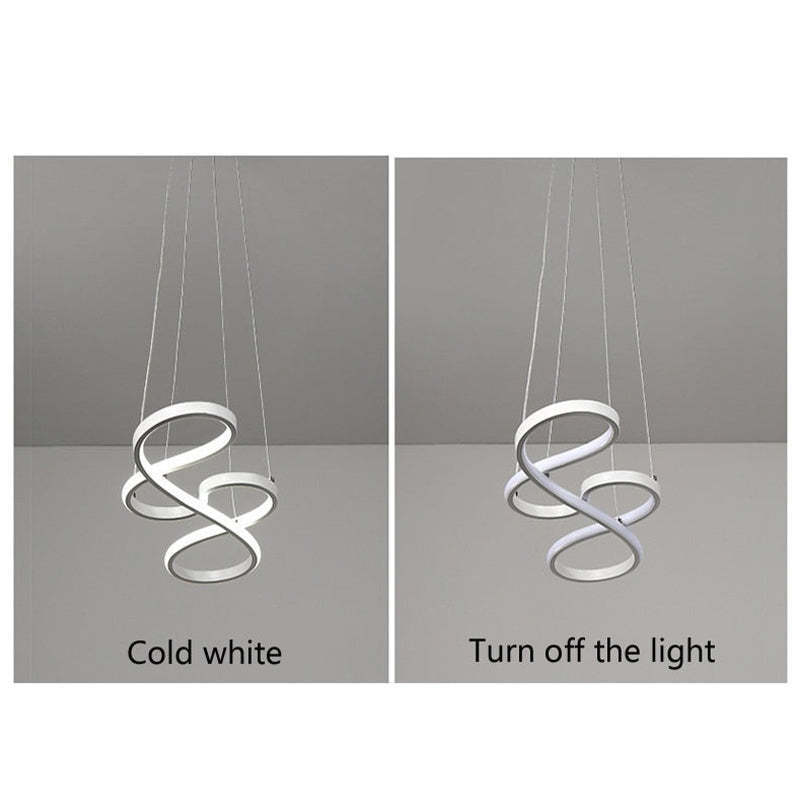 Musical Note LED Pendant Light Adjustable Metal Fixture Black White Gold Dining Room Living Room Kitchen Island Modern Decor | Lonoma
