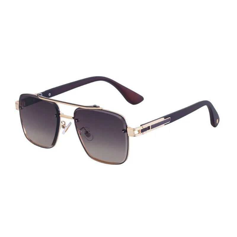 Gradient Aviator Sunglasses with Double Bridge Detail and UV400 Protection for Classic Summer Style | Koossa
