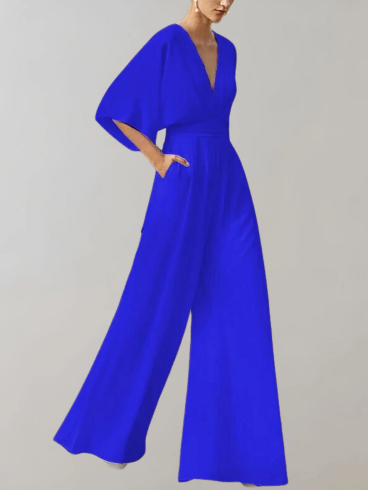Women's Wide-Leg Jumpsuit — Elegant One-Piece for Wedding Guests & Evening Events | Koossa