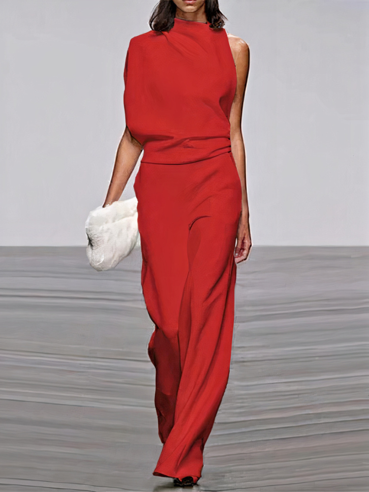 Women's Wide Leg Jumpsuit — Elegant Statement Piece for Wedding Guests & Special Occasions | Koossa