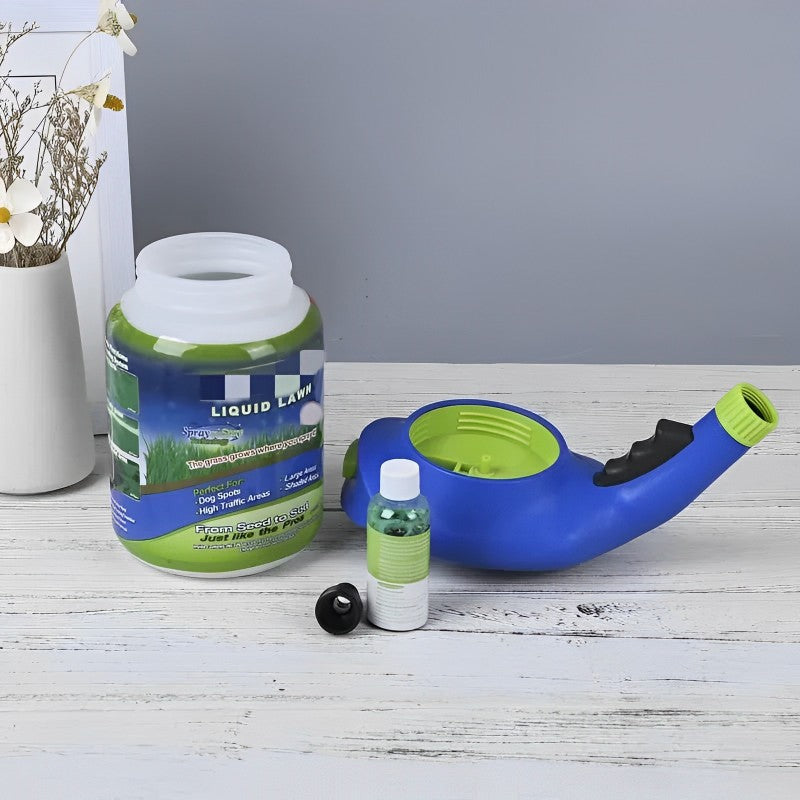 Spray-On Grass Seed Hydroseeding Kit for Bare Spots & Dog Patches – Garden Hose Attachment Lawn Repair, Patchy Yard Reseeding | Lonoma