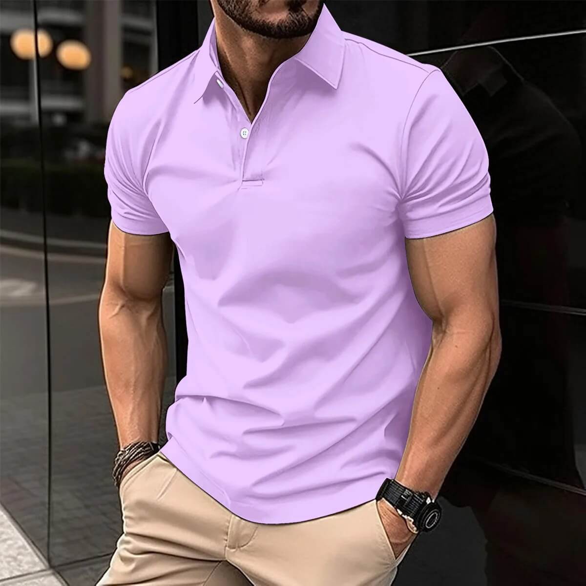Men's Classic Polo Shirt — Smart Casual Short Sleeve Top for Golf, Work & Weekend Wear | Koossa
