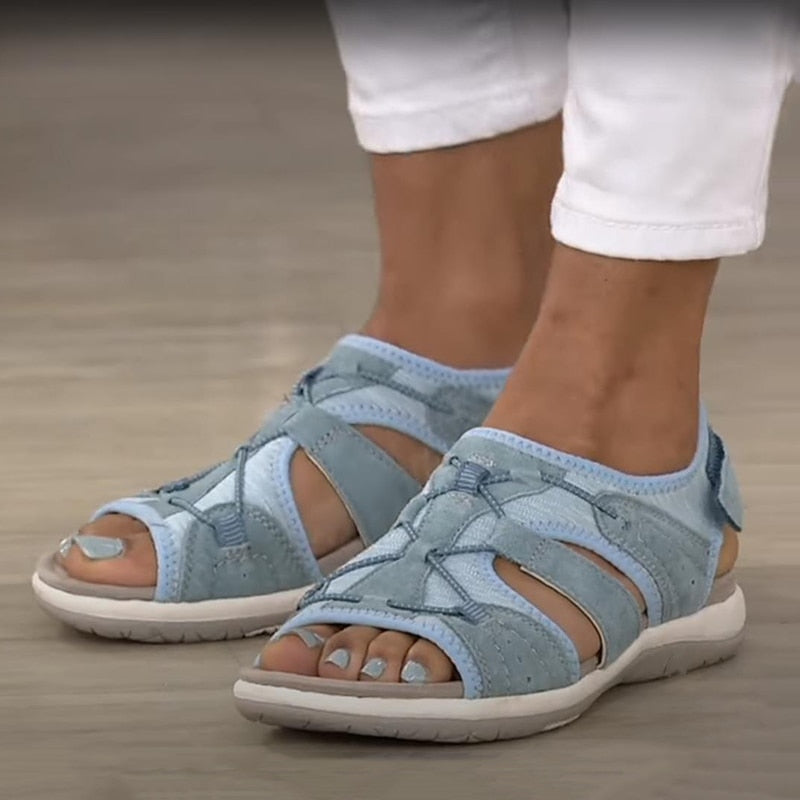 Women's Open-Toe Adjustable Strap Sandals — Comfortable Everyday Sandals with Contoured Footbed & Arch Support | Koossa